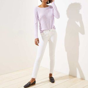 LOFT Double Frayed Slim Pocket Skinny Jeans